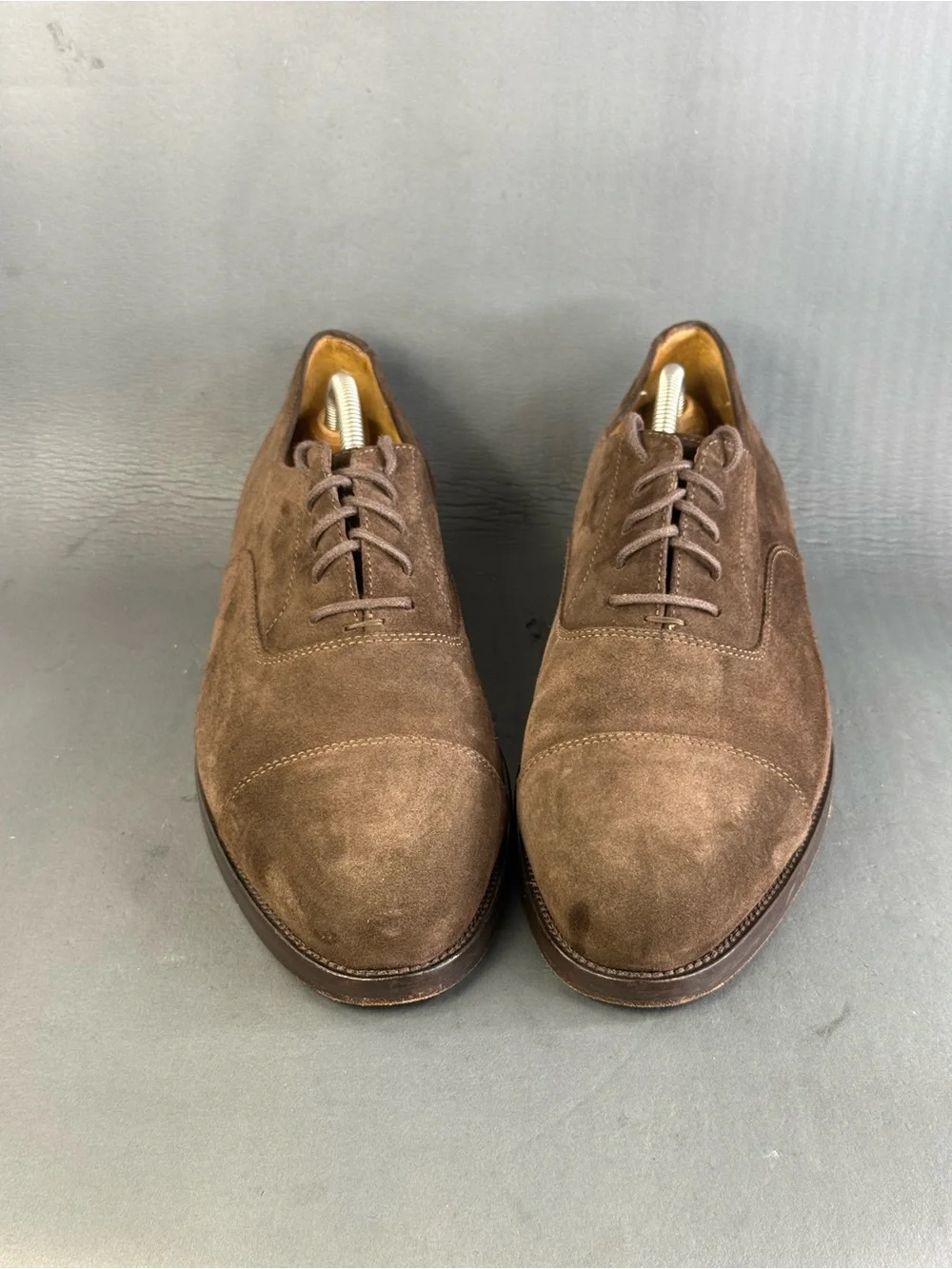 Polo Ralph Lauren brown suede Oxford cap-toe shoes men’s size 12